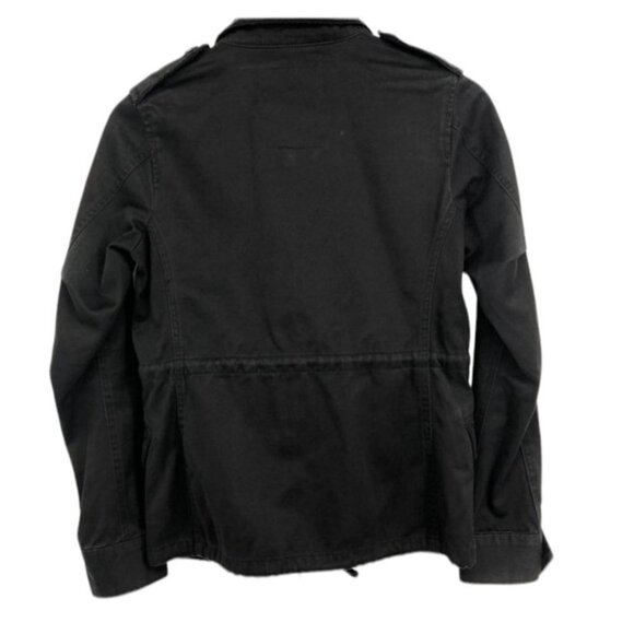 Moussy Black military style utility Jacket 4 pockets drawstring waistband - Picture 2 of 16